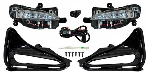 [TOCO17FAUJG] FARO AUX (NIEBLA) TOYOTA COROLLA 17-19 LE LEDS C/PARRILLA JGO