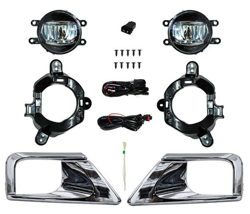 [TY908-LED-3] FARO AUX (NIEBLA) TOYOTA LAND CRUISER 16 LED C/REJILLA CROM JGO 2 PZAS TW