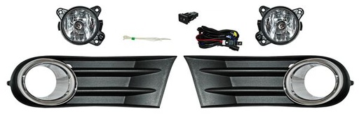 [VW325E] FARO AUX (NIEBLA) VOLKSWAGEN GOL 09-13/ SAVEIRO 10-13 C/REJILLA F/CROM JGO TW