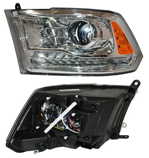 [20-9392-B0-1A] FARO DODGE PICK UP 2016 AL 2017 FONDO CROM C/LUZ DE DIA IZQ TYC PU