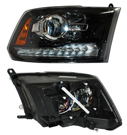 [20-9391-C0-1A] FARO DODGE PICK UP 2016 AL 2017 FONDO NEG C/LUZ DE DIA DER TYC PU