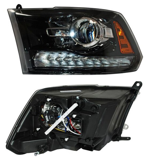 [20-9392-C0-1A] FARO DODGE PICK UP 2016 AL 2017 FONDO NEG C/LUZ DE DIA IZQ TYC PU