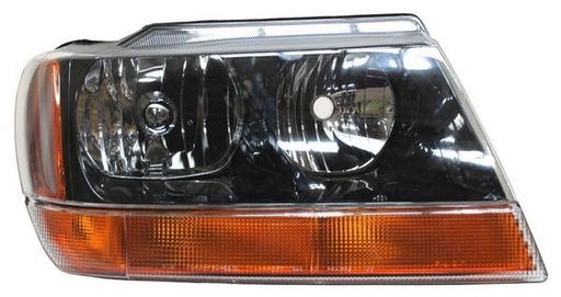 [20-5575-01-1A] FARO JEEP GRAND CHEROKEE 1999 AL 2004 FONDO NEG C/CUARTO AMBAR DER TYC
