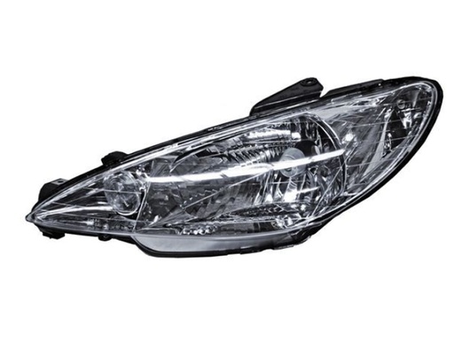 [20-B276-05-6B] FARO PEUGEOT 206 2001 AL 2009 LISO UN AS IZQ TYC
