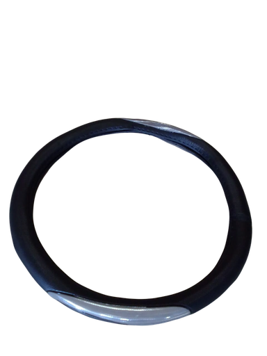 [IEC7051300] FUNDA VOLANTE NEG C/REFLEJANTE PLATA 