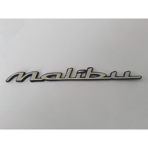 [MACHEINLET] INSIGNIA ORIGINAL CAJUELA LETRAS CHEVROLET MALIBU DE 1997 AL 2003 C/ADHERIBLE 20X2CM CROM C/FILO NEG 1 PZA (C-093)
