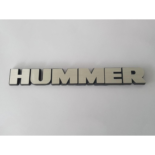 [HUCHEINLELT] INSIGNIA ORIGINAL LETRAS CHEVROLET HUMMER C/ADHERIBLE 19X2CM CROM C/BASE NEG 1 PZA ( H-003)