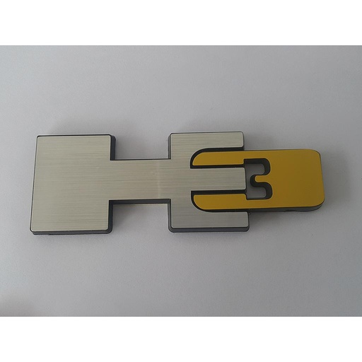 [HUH3CHEINLELT] INSIGNIA ORIGINAL LETRAS H3 TRAS GENERAL MOTORS HUMMER DE 2006 AL 2010 ( H-002)