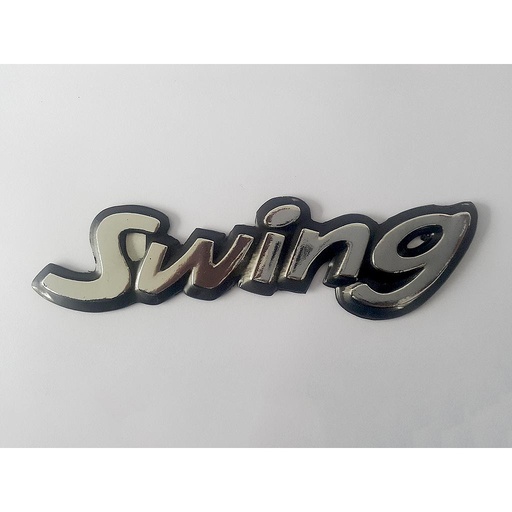[SWCHEIN95LET] INSIGNIA ORIGINAL PUERTA LETRAS CHEVROLET CHEVY SWING DE 1994 AL 2003 C/ADHERIBLE CROM C/BASE NEG 1 PZA ( C-080)