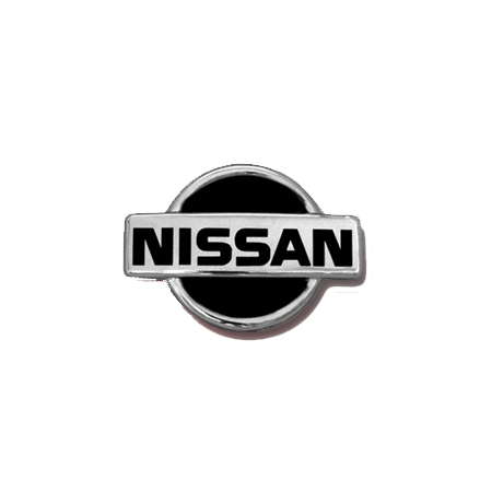 [TSNISINPA] INSIGNIA ORIGINAL NISSAN TSURU III DE 1992 AL 1999 6.5 X 9 CM LOGO CROM FONDO NEG PARRILLA ( 11EMN)