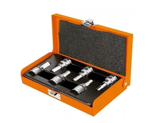 [JPH-3/8X6M] JUEGO DE DADOS PUNTA HEXAGONAL CUADRO 3/8" 6 PZ TRUPER COD. 13953 JPH-3/8X6M(127297)