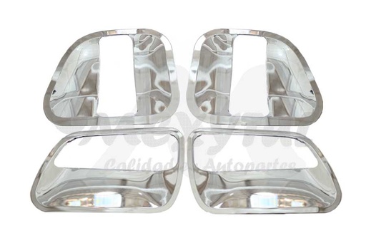 [TOHIA04MEXCR] MANIJA EXT (BISEL) TOYOTA HIACE 2004 AL 2012 CROM JGO 4 PZAS (130563) EX+