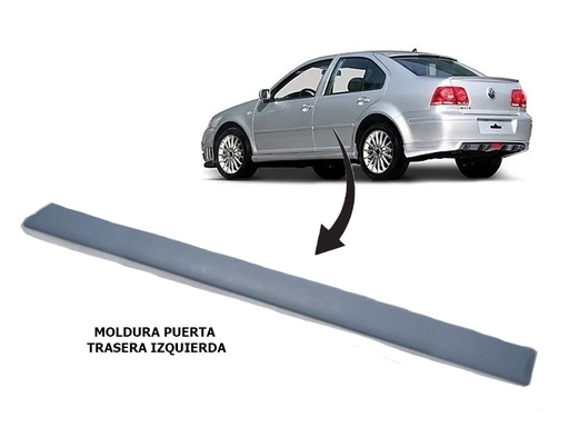 [VOJET08MPUTL] MOLDURA PUERTA VOLKSWAGEN JETTA CLASICO DE 2008 AL 2014 TRAS IZQ (119568) AE TW