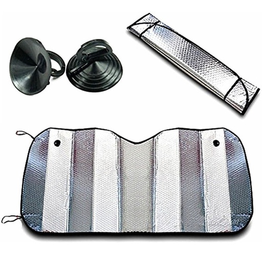 [AWX058] PARASOL PARA AUTO ALUM FIGURA BURBUJA CON CHUPONES CHICO 59.5 X 116CM LUXY(AWX058)