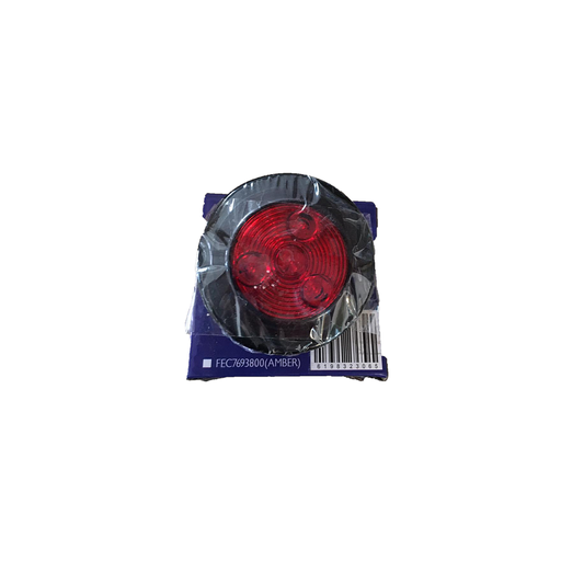 [RAPLATRLALE2RO] PLAFON 3 LEDS ROJO REDONDO C/LUZ FIJA C/BISEL NEG 12V 1 PZA COD. FEC7694400 (131345)