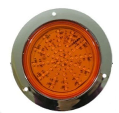 [PLA67LAMREDCR] PLAFON 67 LEDS çMBAR REDONDO CROM ALTA/LUZ GIRATORIA 12V 1 PZA