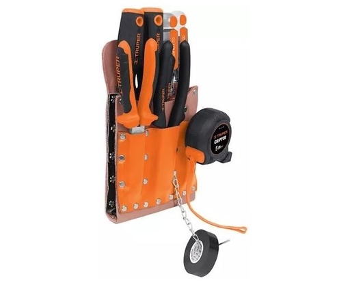 [7501206600870] PORTA HERRAMIENTA D/CUERO 11 COMPARTIMENTOS TRUPER COD. 11514 POR-HE11(131406)
