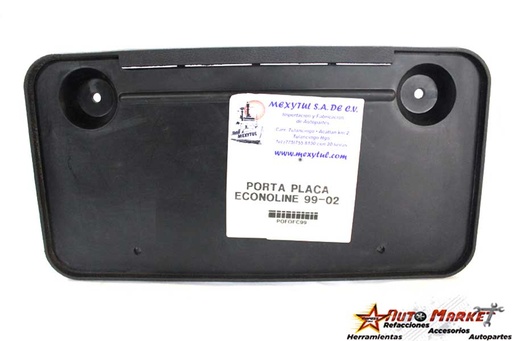 [FOVAN98POP] PORTAPLACA FORD VAN ECONOLINE DE 1992 AL 2002 DEL (101984)