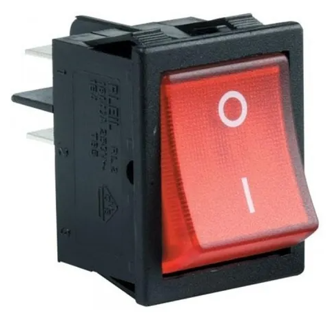 [019079F5] SWITCH TECLA ILUMINADO ROJO 4P MG0401207 BHA001-4 COD. 019079F5 HGO (113275)