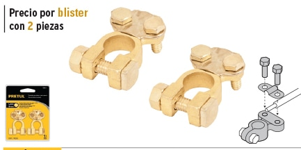 [TEBA-3] TERMINAL LATON BATERIA 2 PIEZAS COD.23042 TEBA-3