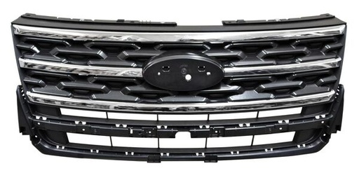 [PFEX18GM] PARRILLA FORD EXPLORER 18-19 GRIS OSC C/MOLD CROM  TW