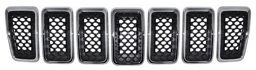 [PJCH19C] REJILLA (PARRILLA) JEEP CHEROKEE 19-20 C/MOLD CROM JGO 7 PZAS TW