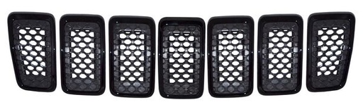 [PJCH19N] REJILLA (PARRILLA) JEEP CHEROKEE 19-20 C/MOLD NEG JGO 7 PZAS TW