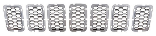 [PJGC17PI] REJILLA (PARRILLA) JEEP GRAND JEEP CHEROKEE 17-18 PLATA INSERTO TW