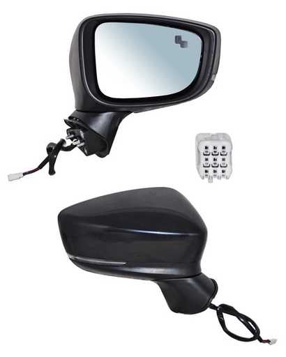 [ELM317ER1-MOBI] ESPEJO MAZDA 3 17-18 ELECT PINT C/DESEMP C/DIRECC C/SENSOR PUNTO CIEGO 7 PINES DER TW