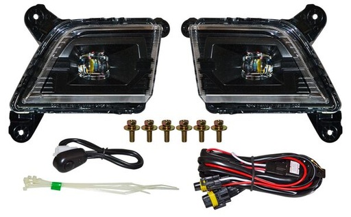 [CV9382B-MOBI] FARO AUX (NIEBLA) CHEVROLET PU 19-21 LEDS FONDO NEG JGO  TW