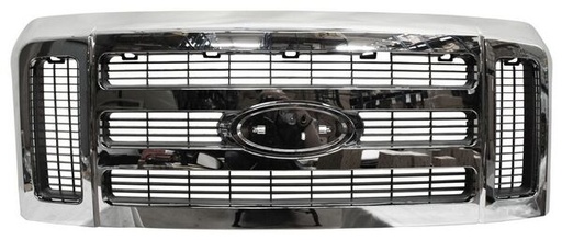 [FOSUDUPACEOR] PARRILLA FORD SUPER DUTY DE 2008 AL 2010 S/LETRAS CROMPLETA CROM C/SOPORTE ORIGINAL 