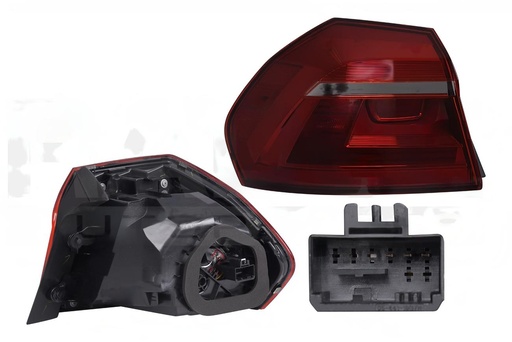 [017-3114-33] CALAVERA VOLKSWAGEN PASSAT DE 2016 AL 2019 CLARA C/LEDS EXT IZQ *R