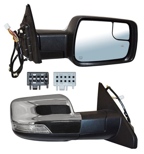 [ELDPU19ER6] ESPEJO DODGE PU 2019 AL 2022 ELECT C/DESEMP C/SENSOR PUNTO CIEGO C/DIRECC C/LUZ INF C/MEM CROMO 17 PINES DER TW