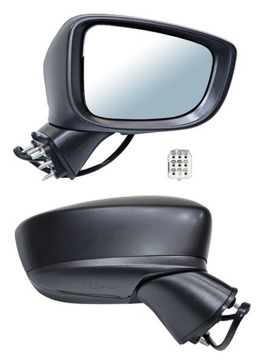 [ESMA-216-EL1] ESPEJO MAZDA 2 2016 A 2022  ELECT T NEG P/PINTAR C/DESEMPAÑANTE 5 PINES DER