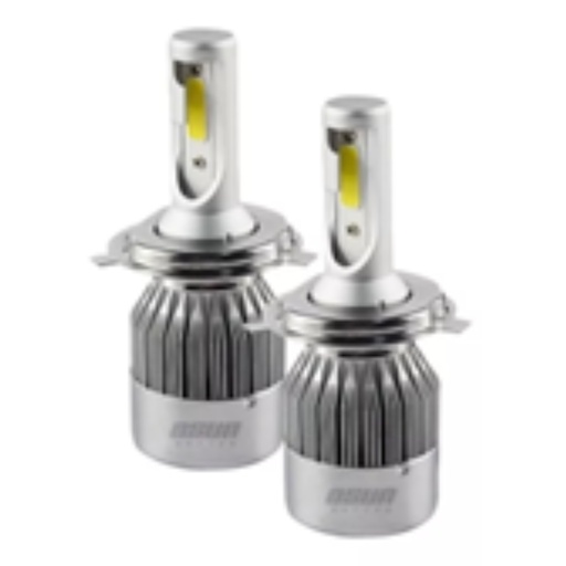 [BULE-H4BA-J] BULBO (FOCO) LED H4 2 CARAS BAJA/ALTA 30W/40W 3000 LUMENES 8-16V 2 PZAS OSUN C/VENTILADOR C/EMP MOJ