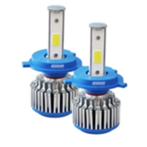 [BULE-H440-J] BULBO (FOCO) LED H4 2 CARAS LUZ BAJA/ALTA 35W/45W 5400 LUMENES 9-30 V 2 PZAS OSUN C/VENTILADOR C/EMP MOJ