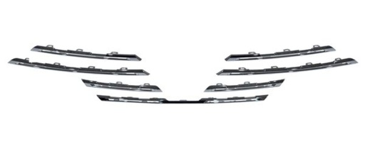 [MORE-KO17-CRJ] MOLDURA PARRILLA RENAULT KOLEOS 2017 AL 2020 CROM 7 PZAS JGO