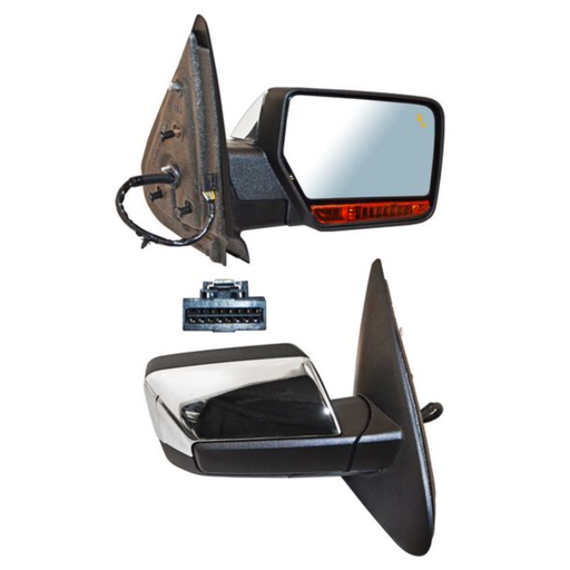 [ESFO-EX07-ELCR15I1] ESPEJO FORD EXPEDITION 2007 AL 2017 ELECT CROM C/LUZ INF C/DIRECC AUTOABATIBLE C/SENSOR PUNTO CIEGO C/MEM C/DESEMP 15 PINES DER