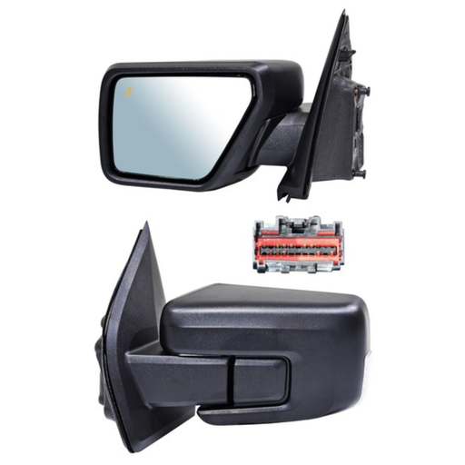 [ESFO-PU21-ELT11I2] ESPEJO FORD PU/ F150 2021 AL 2024 ELECT TEXT C/DIRECC C/DESEMP C/LUZ INF C/SENS PUNTO CIEGO 11 PINES IZQ