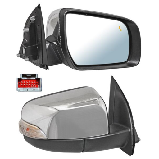 [ESFO-RA17-ELCR1] ESPEJO FORD RANGER 2017 AL 2021 ELECT CROM C/SENSOR PUNTO CIEGO C/LUZ INF AUTOABATIBLE C/DESEMP DER