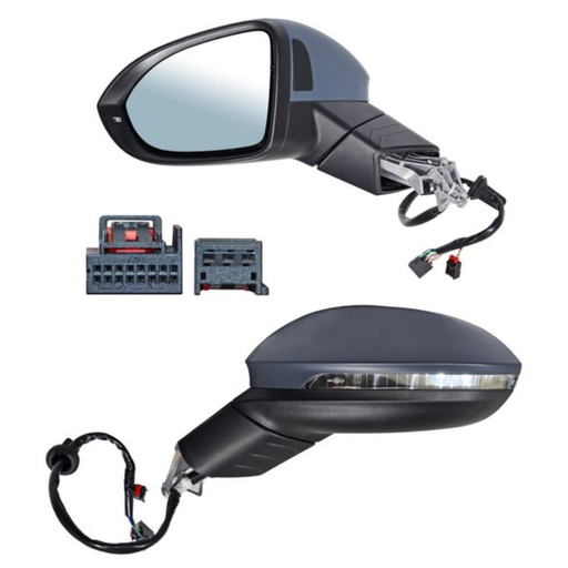 [ESVO-GO19-EL14I2] ESPEJO VOLKSWAGEN GOLF 2019 AL 2021 ELECT P/PINT C/LUZ INF C/DESEMP C/MEM AUTOABATIBLE C/DIRECC C/SENS CARRIL 14 PINES IZQ