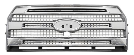 [PAFO-PU15-CRPL] PARRILLA FORD PU/ LOBO / F150  2015 AL 2017 CROM/PLATA 3 LINEAS C/HOYO P/CAMARA