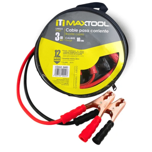 [CPIT-MA3M-10AWG] CABLES PASACORRIENTE 3M CALIBRE 10 AWG ITI MAXTOOL COD. 304901