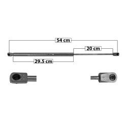 [51112MAN] AMORTIGUADOR 5TA PUERTA HYUNDAI CRETA 17-20 54 29.5 20 310 69.69 31.61 370 83.18 37.73 SPART TUR DER/ IZQ