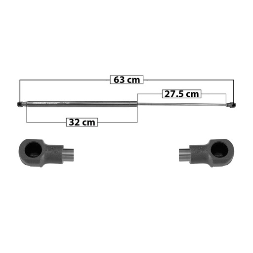 [51161MAN] AMORTIGUADOR CAJUELA PEUGEOT 207 CC 07-14 63 32 27.5 530 119.15 54.05 470 105.66 47.93 SPART TUR DER/ IZQTRASERA