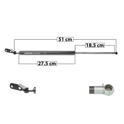 [51173MAN] AMORTIGUADOR 5TA PUERTA SUBARU FORESTER 14-18 MANUAL 51 27.5 18.5 SPART TUR IZQTRASERA