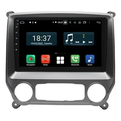 [ESCH-SI14-NE] ESTEREO CHEVROLET SILVERADO 2014 AL 2018 NEG CAR PLAY ANDROID GPS WIFI C/PANTALLA TACTIL C/CAMARA REVERSA 4+32 GB REAKO SOUND